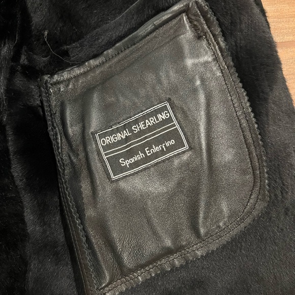 VINTAGE T.T.G private collection Spanish Enterfino Shearling Coat Sz L - Picture 8 of 10